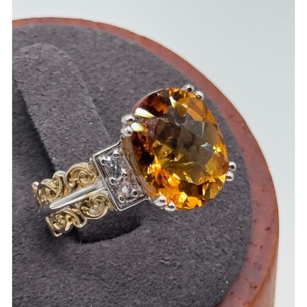 Sterling Silver Michael Valitutti Gems en Vogue Citrine Ring Size 6